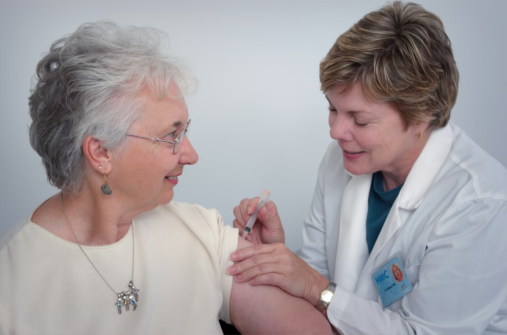 Japanese home nurse caring for patient